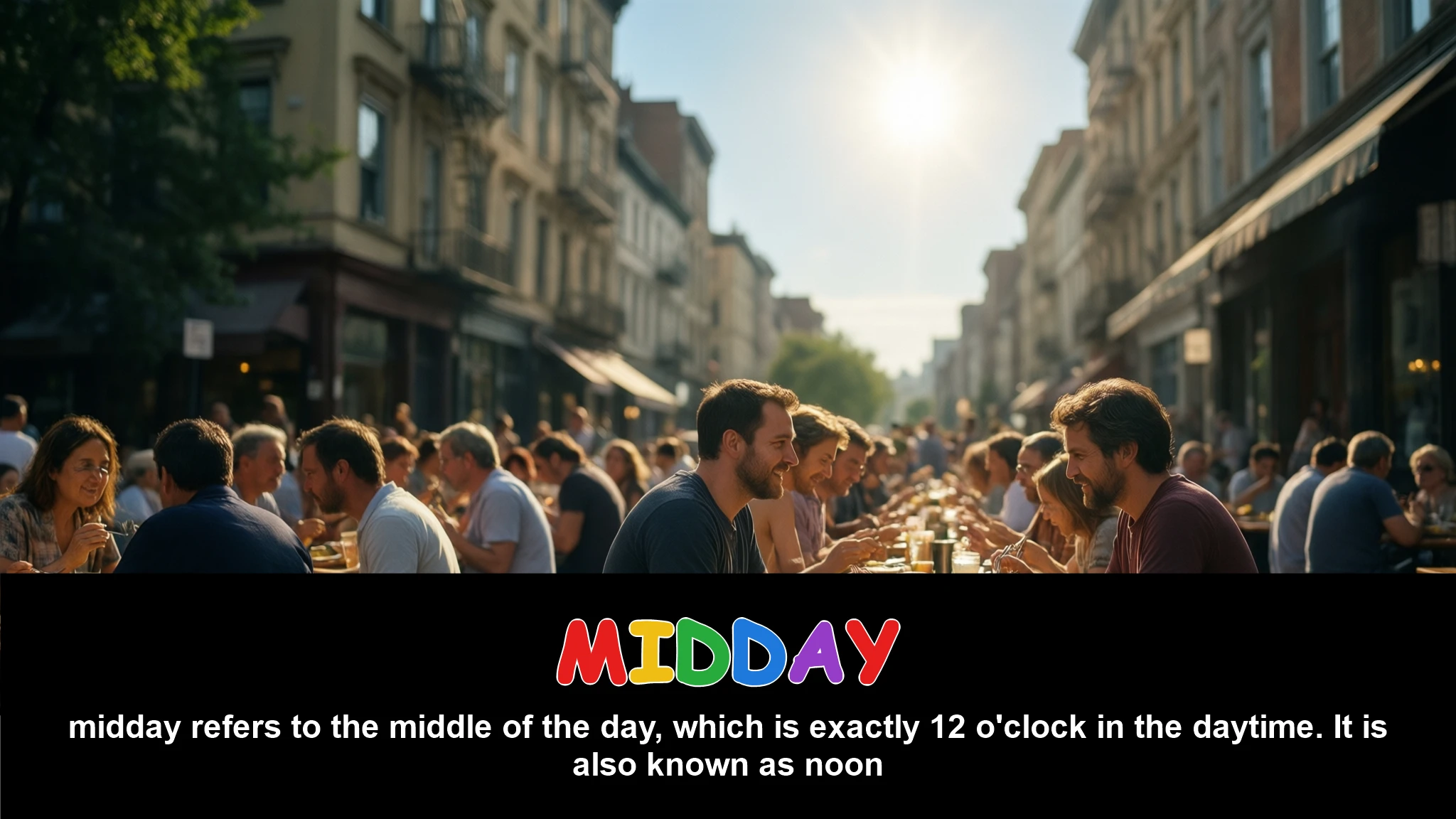English Illustration for midday